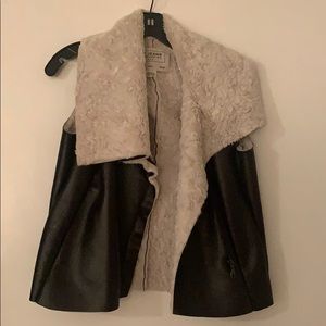 FC Jeans Black Suede & Fur Vest